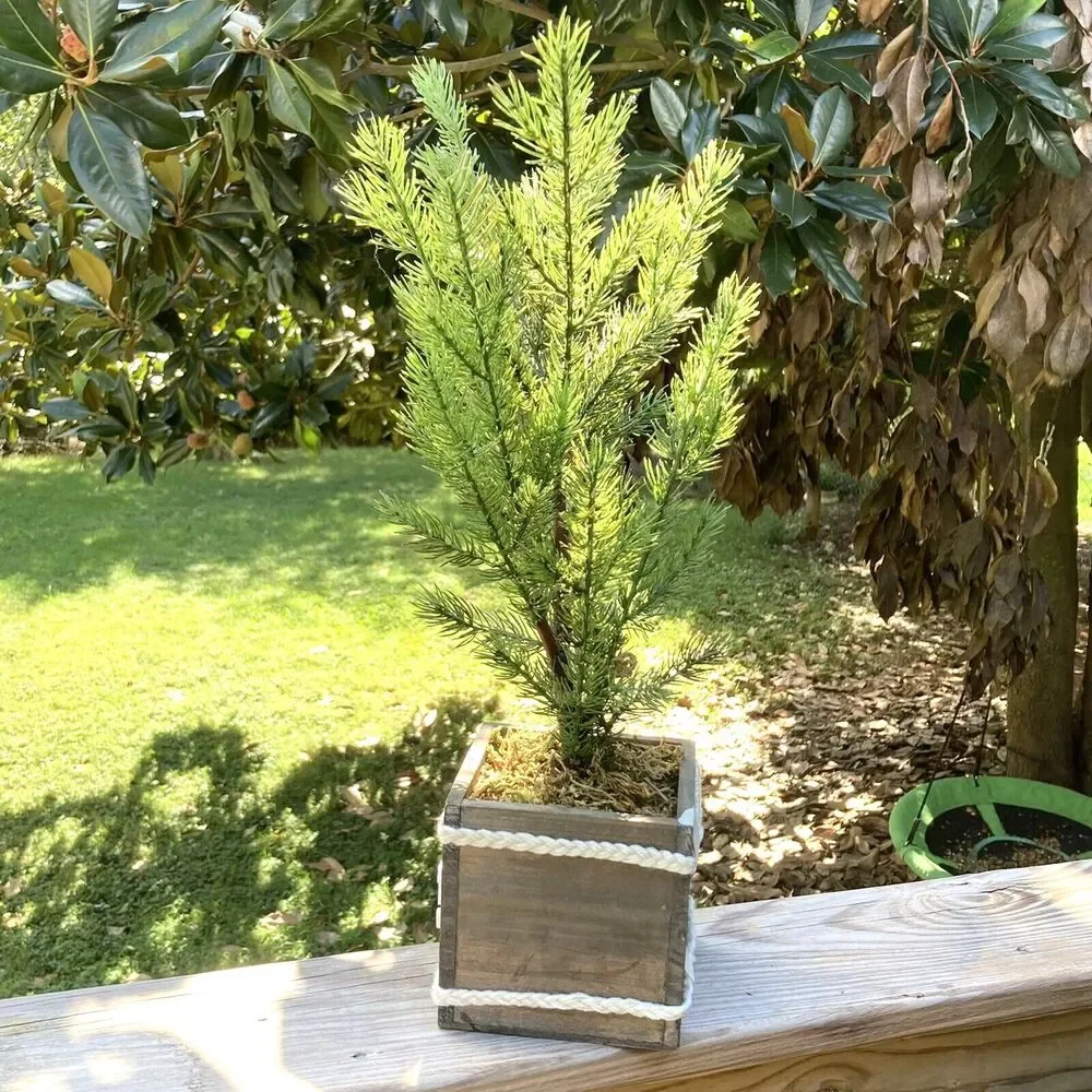 HOPE Artificial Plant Flower Pot Box 5 x 5 x 5 in 22 inches Tall
